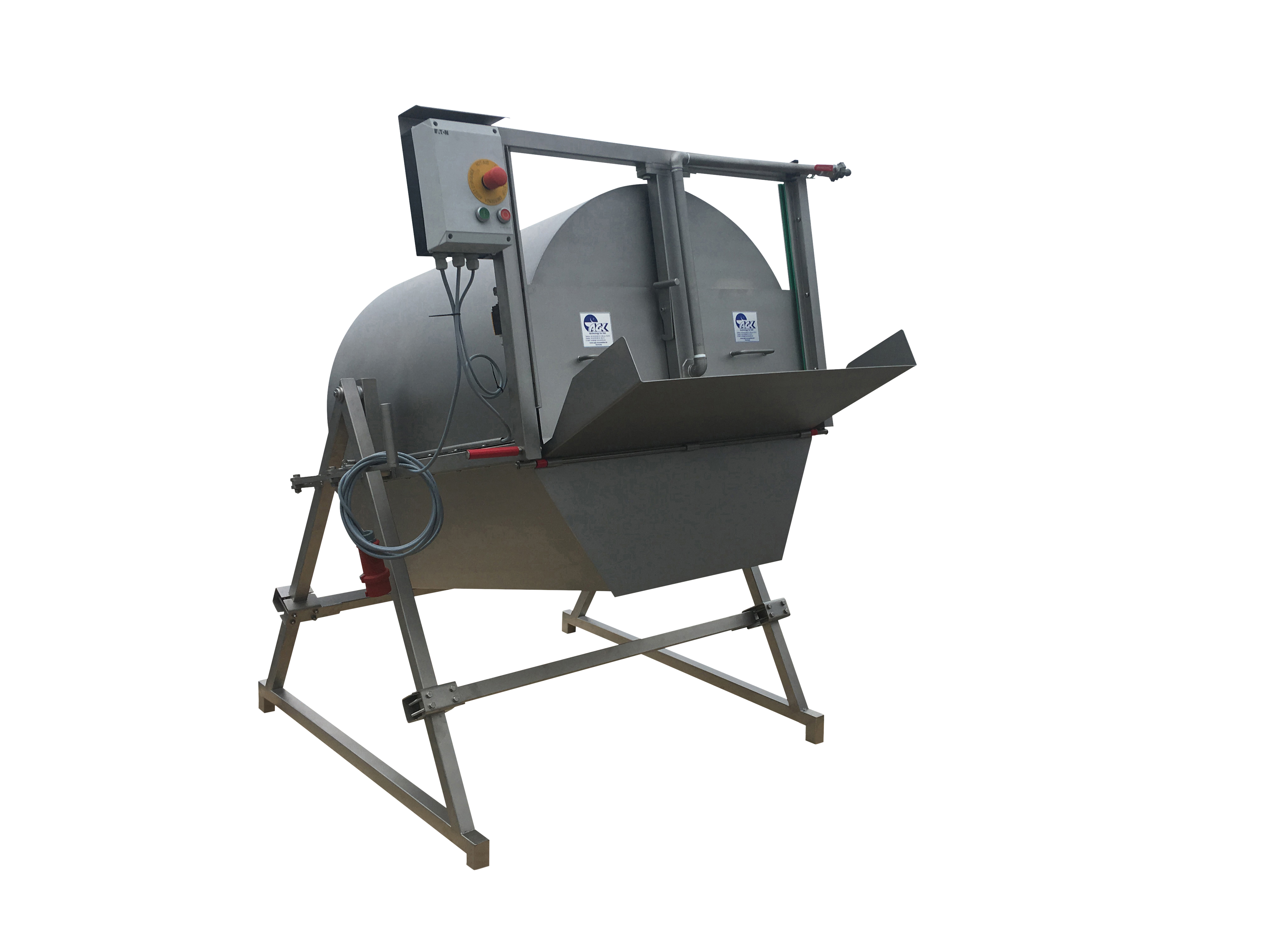Schuppmaschine - mit Kipptrommel