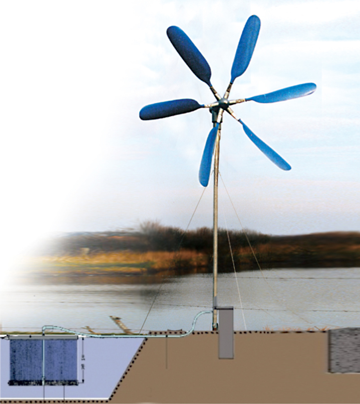 Windkraftteichbelüfter ML 015-6