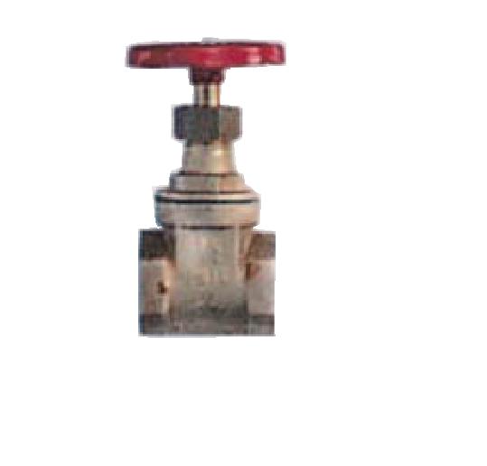 Muff sluice valve made of brass