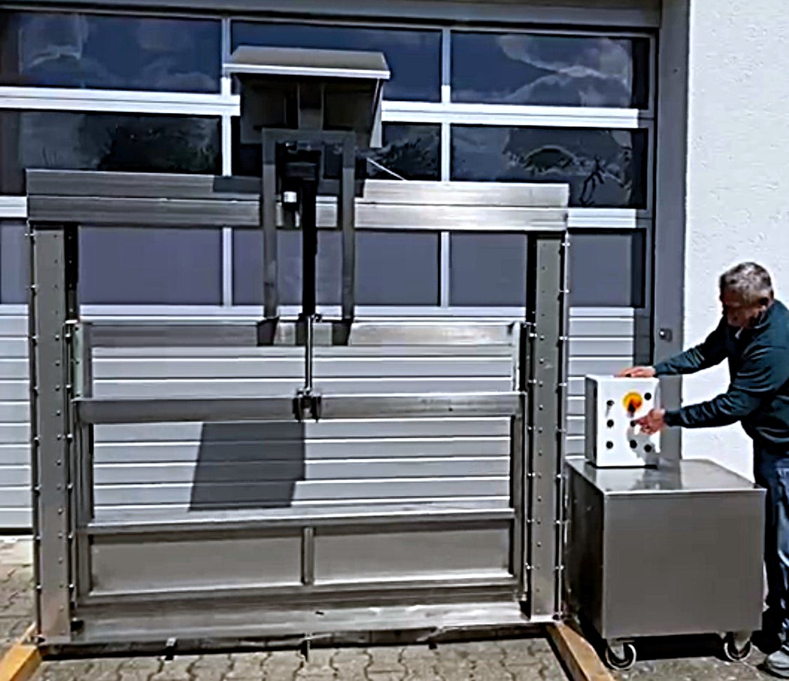 Edelstahlschleuse elektrisch