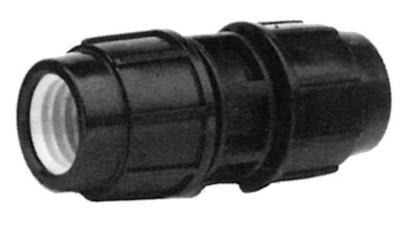 Feed-through compression fitting PP and PE