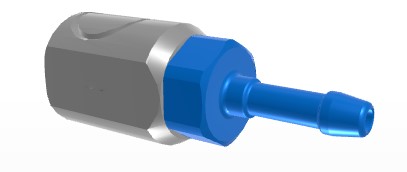 Kupplung für Schnellverschußkupplung
für Sauerstoffschlauch ø6mm