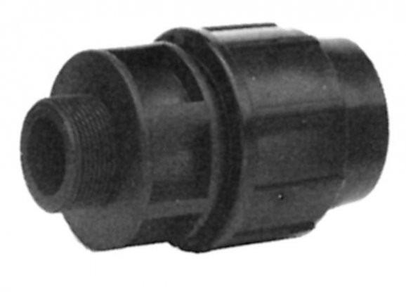 Feed-through compression fitting PP and PE